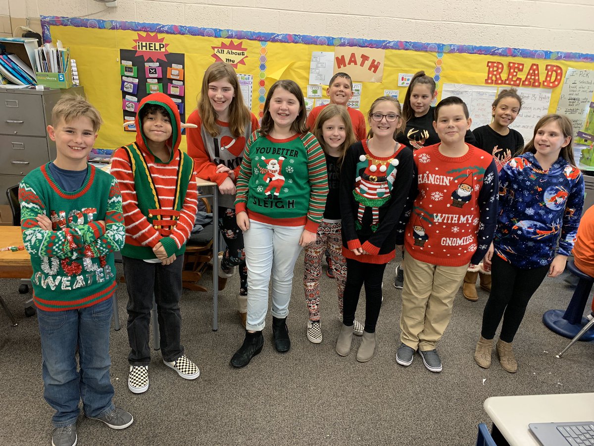 wpsjefferson's tweet photo. Happy Holiday Sweater day from some of your favorite Jaguars! 🎄 https://t.co/f4qIbscicf