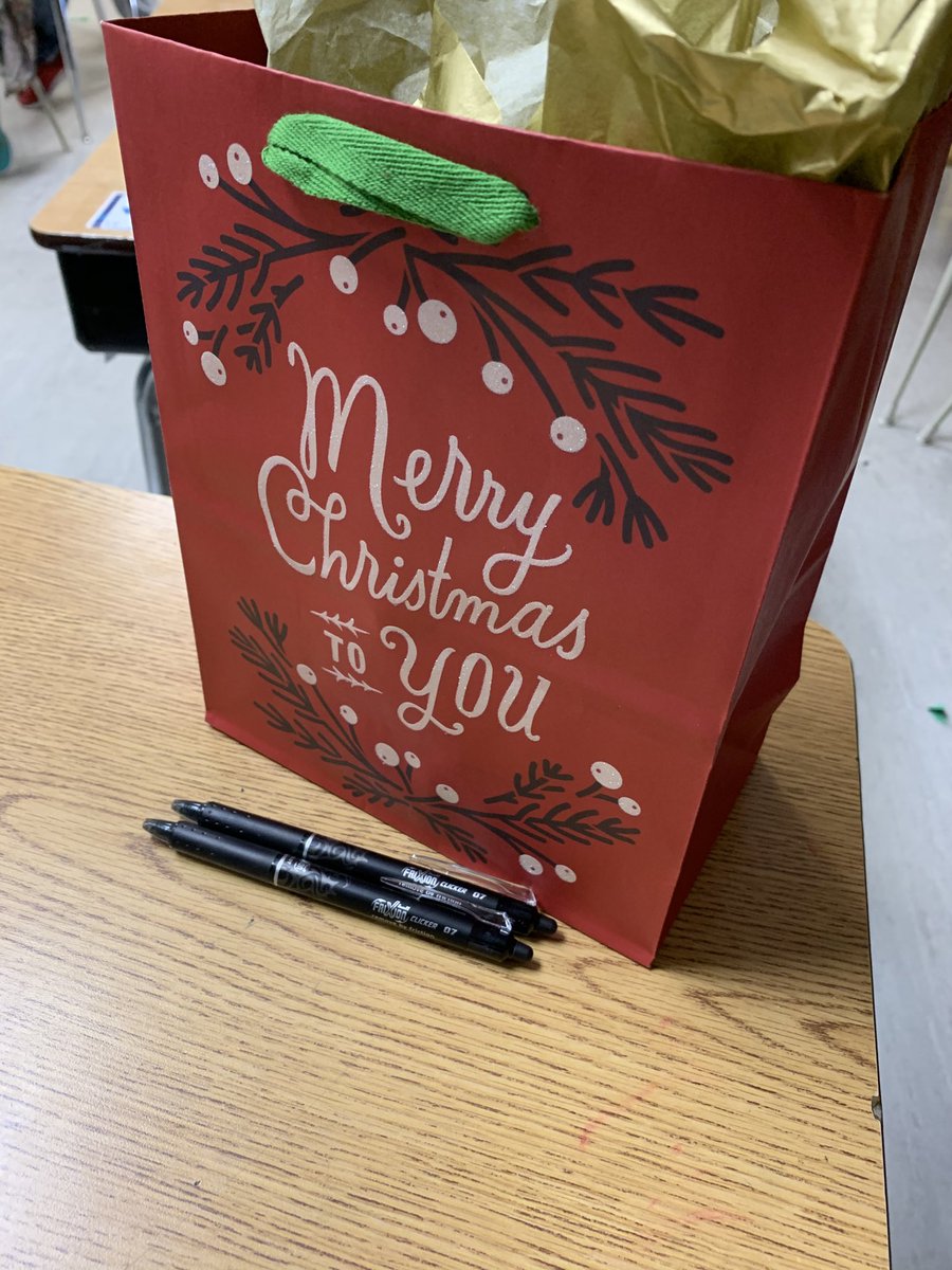 Chips and Frixion erasable pens. #secretsanta success on day 1!