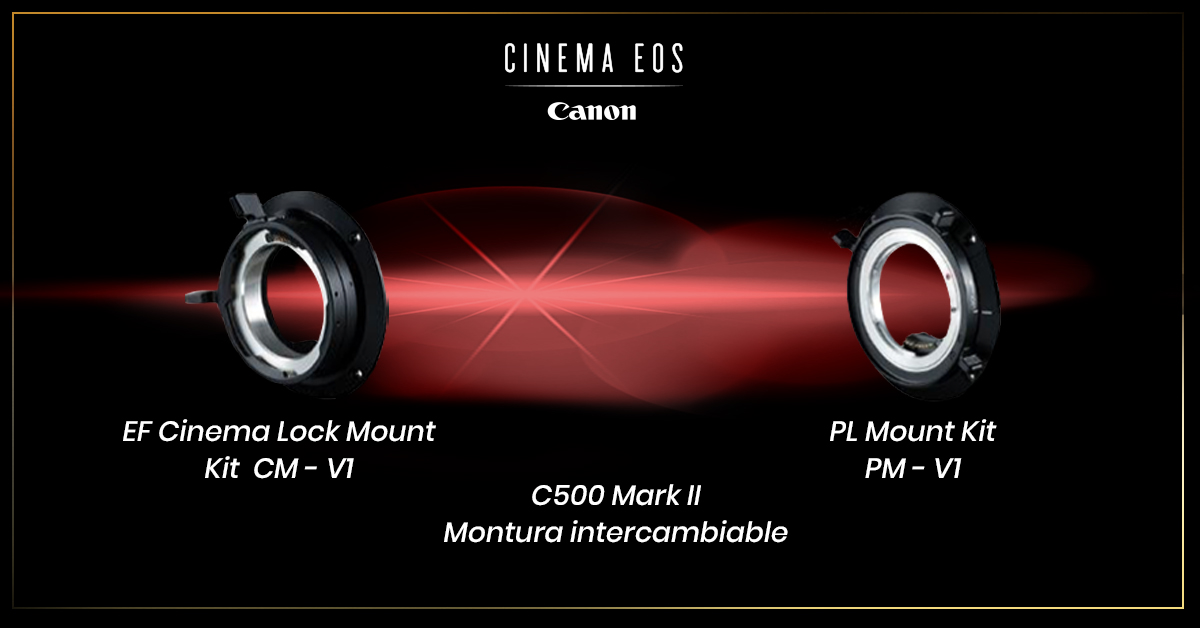 La nueva #Canon #EOSC500MarkII cuenta con una montura intercambiable por el usuario, lo que te da la libertad de usar los lentes que tú quieras.
#Canon #Cinema #Cine #CinemaEOS