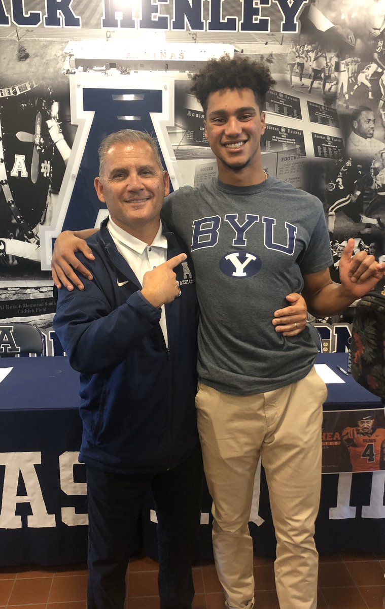 So blessed and so proud to be part of this guys journey to <a href="/Aquinas_Falcons/">Aquinas Falcons Football</a> <a href="/BYUfootball/">BYU FOOTBALL</a> got a good one. Congrats 1 <a href="/TerenceFall/">Térence Fall</a> 👊🏽💯🏈🙏🏽🇫🇷 ➡️🇺🇸#Relationships #LoveMentoring #Brotherhood #WeAreAquinas