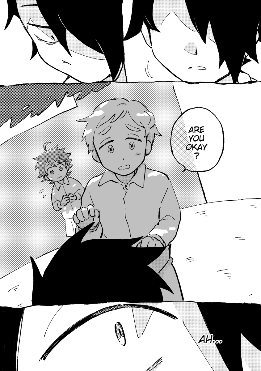 I recently finished a Promised Neverland comic I'd been working on back during s1 and thought I'd share ^^ *major spoiler warning tho* https://t.co/rhrz9RmMY8 