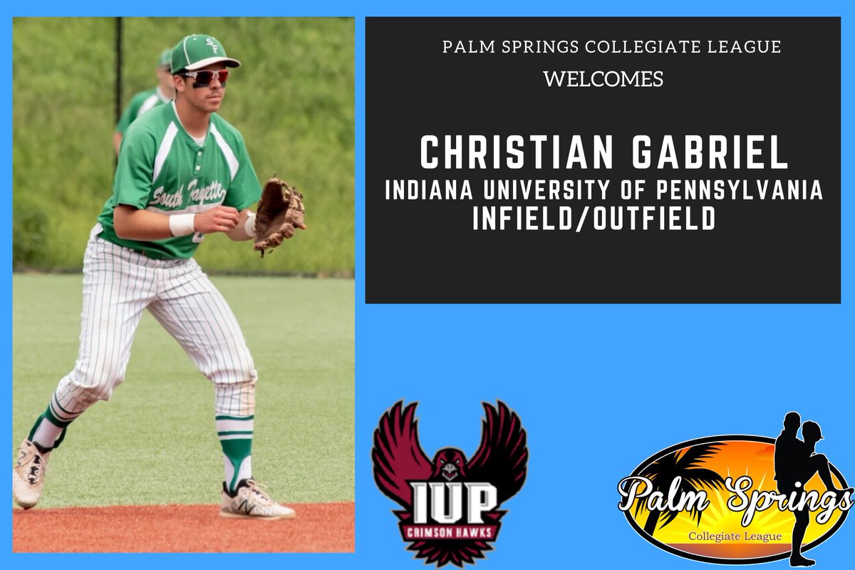 π£π¦ππ (@pscl2025) on Twitter photo Welcome <a href="/c_gabriel8/">Christian Gabriel</a>, INF/OF, Indiana University of Pennsylvania! The Crimson Hawks are an NCAA D2 program. PLAY in the PSCL!
Fill out an application βΎοΈπ΄βοΈβ¬οΈ
palmspringscollegiateleague.com/2020-pscl-play⦠Welcome <a href="/c_gabriel8/">Christian Gabriel</a>, INF/OF, Indiana University of Pennsylvania! The Crimson Hawks are an NCAA D2 program. PLAY in the PSCL!
Fill out an application βΎοΈπ΄βοΈβ¬οΈ
palmspringscollegiateleague.com/2020-pscl-playβ¦
