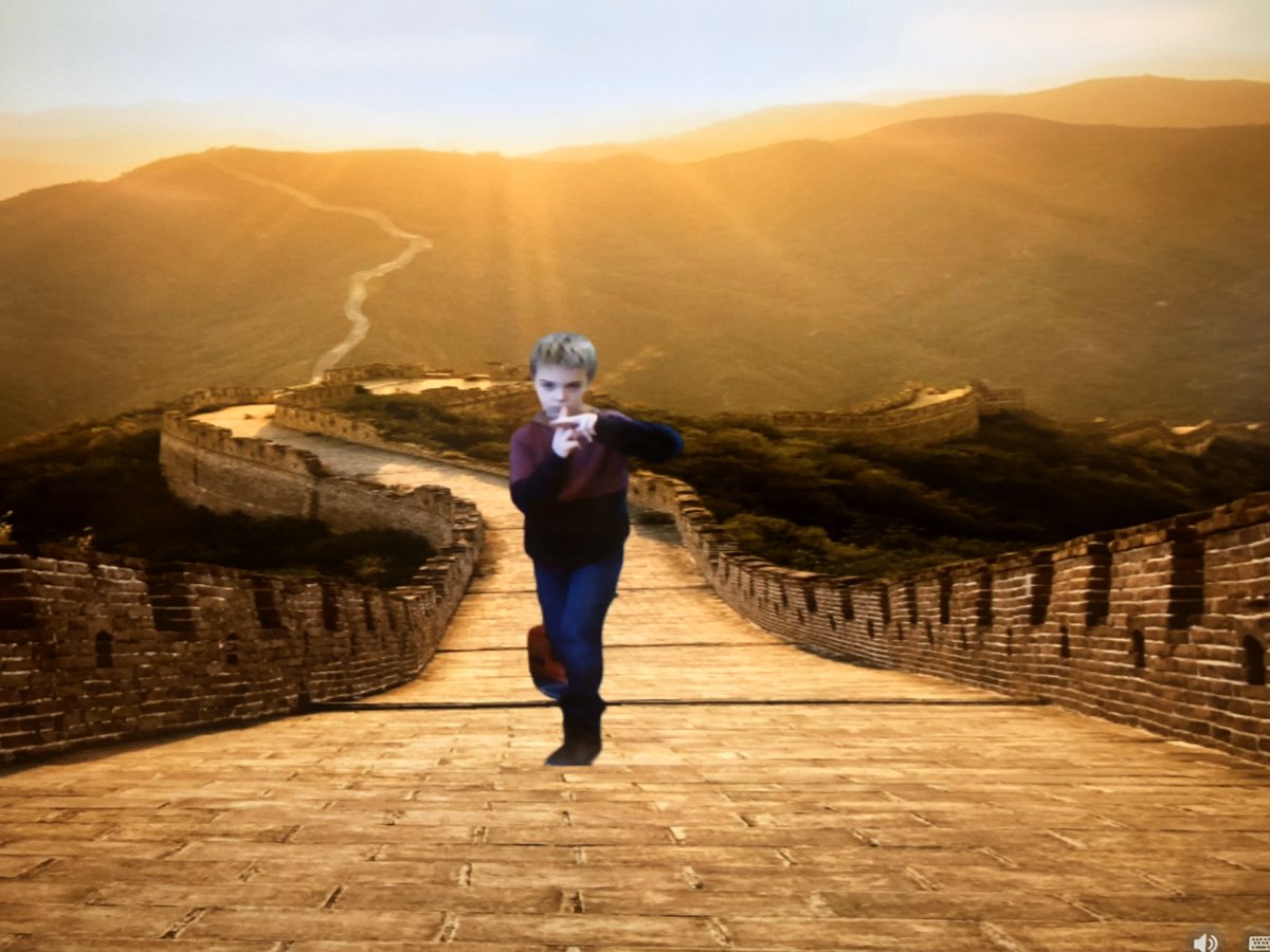 ITSMalibuSurfer's tweet photo. These 3rd graders had no idea they’d be hanging out at the Great Wall of China today! @remove_bg @MalibuESVB #vbits @Emily_SimmonsME https://t.co/y8aeIwg5gN