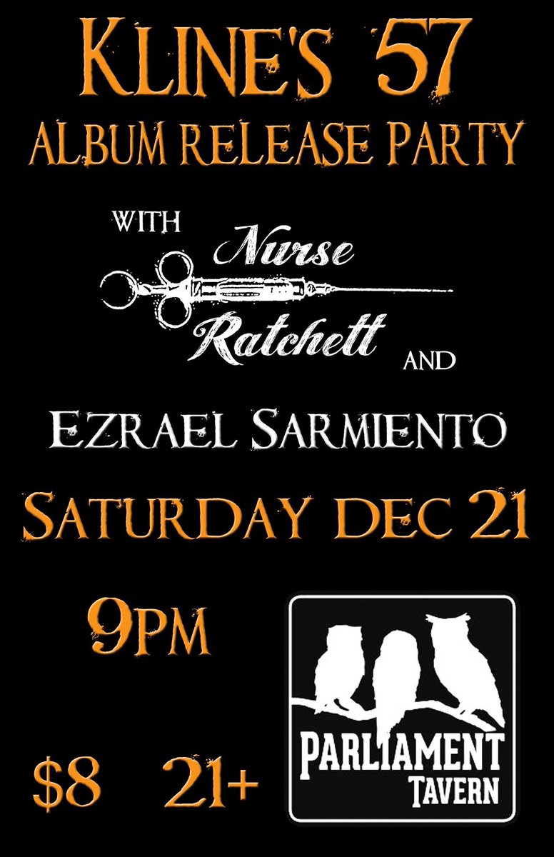 Music to keep those holiday blues away!
Tonight! 12/18 The Suffering Fuckheads
Thu 12/19 The Super Krewe
Fri 12/20 Hanukkah Party with Shpilkis and Hot Damn Scandal
Sat 12/21 Kline's 57 Album Release w/Nurse Ratchett &amp; Ezrael Sarmiento
Sun 12/22 Cocoa Cris Cringle Holidaze Revue