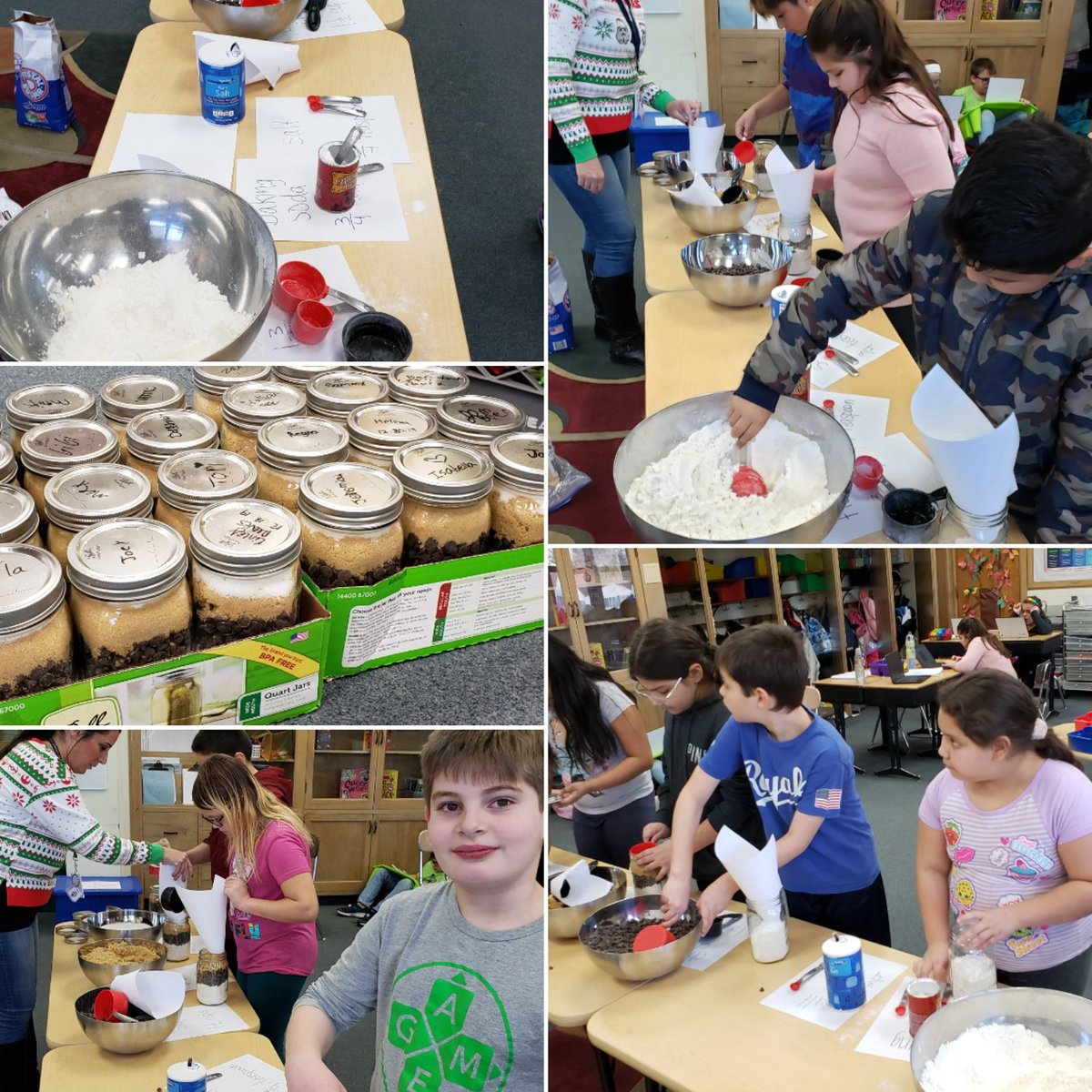 Who knew making holiday gifts could be so educational!?! Real world application of measuring and fractions happened today! #cookiejars #cplearns