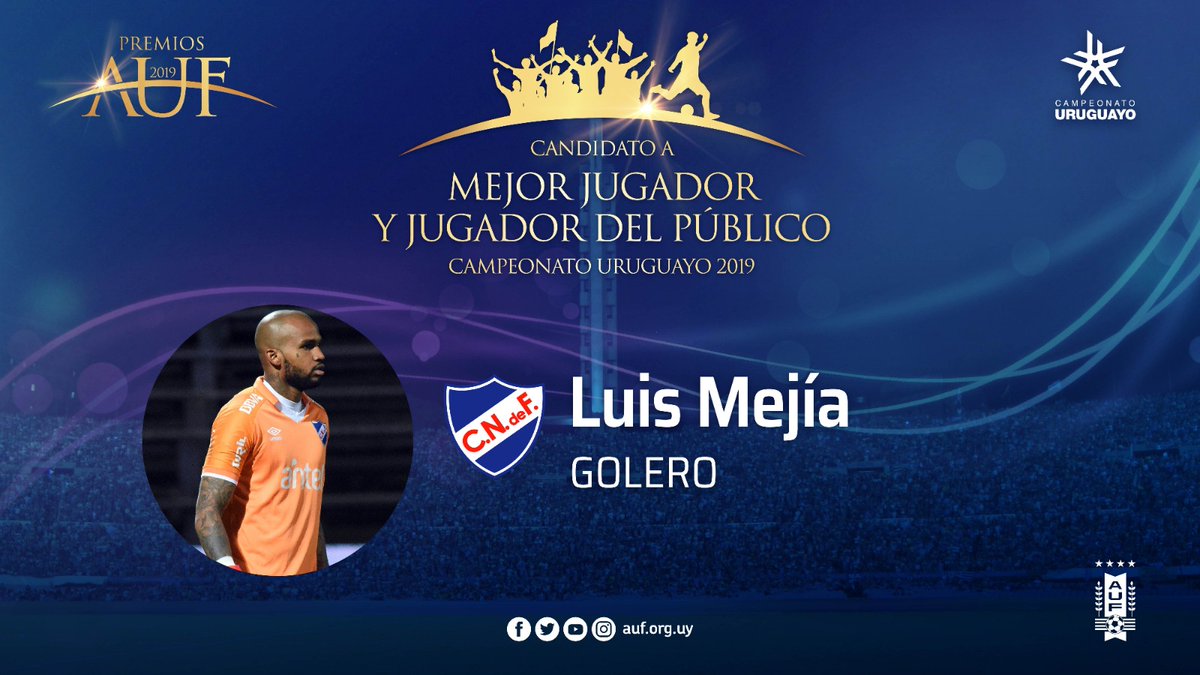 LigaAUF's tweet photo. #PremiosAUF 🏆🏅

🔁RT a Luis Mejía para darle el voto del público como #MejorJugador, integrante del #EquipoIdeal y #JugadorDelPúblico del @CampeonatoAUF 2019.

@luismanotamejia @Nacional https://t.co/kL9hzsvZoO
