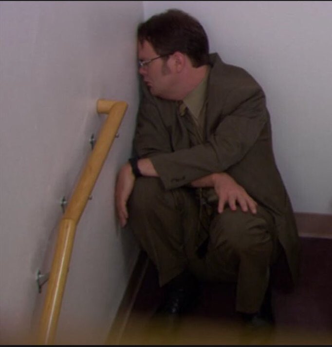 DwightSchrute_'s tweet image. January 2019: "This is my year! I'm going to achieve so much."

December 2019: