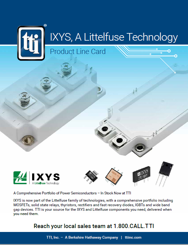 PatDenton135's tweet photo. #IXYS is now a part of #Littelfuse and is available from @ttiinc The new #IXYS Line Card is now available here: https://t.co/swm3elVJT5 https://t.co/XAzAFsyLyf