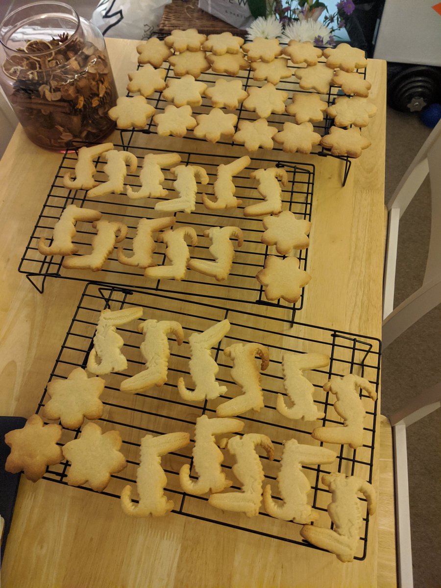 LouisaGriffit19's tweet photo. Some themed baking here tonight in preparation for tomorrow! Totally knackered now! @RoaldDahlFund thanks for my cookie cutter! https://t.co/tk1l6xObI0