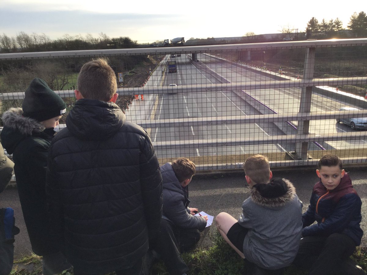 TickfordPark's tweet photo. Year 6 collected data about the M1 this morning #travelsurvey #TP4geography #TPSapphire #TPAmethyst https://t.co/vqHyoluJLm