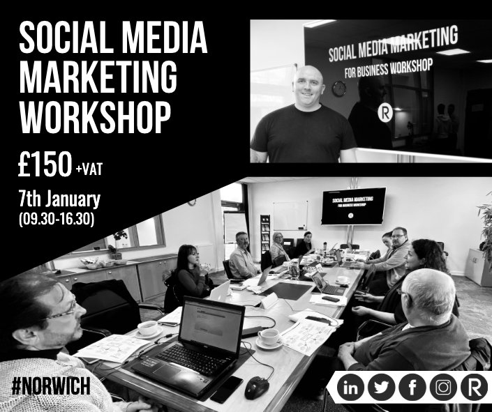 Next Social Media Marketing Workshop on 7th January!

Limited to 14 seats, book yours now to kick off your 2020 marketing the right way!

7th January 2020
9.30am - 4.30pm
'The Boardroom' - Henderson Business Centre

Want to know what we'll be covering? ⬇️
eventbrite.co.uk/e/85611713941