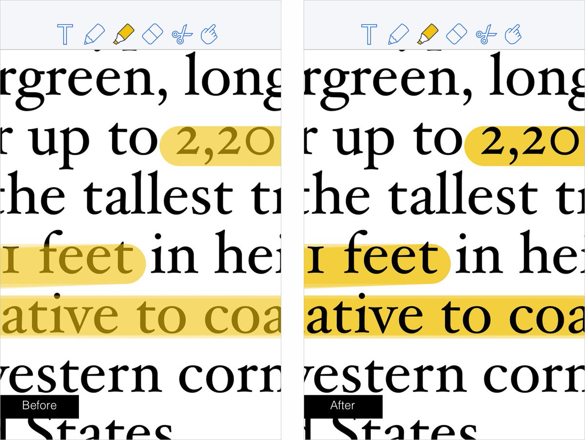 NotabilityApp's tweet image. It's here! The request you've all been waiting for, "highlighter behind text." Happy Holidays 🌟