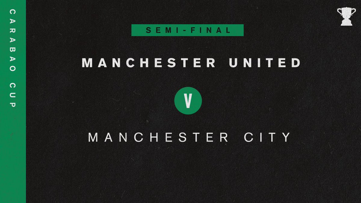 A Manchester derby awaits in the #CarabaoCup semi-finals...

#MUFC