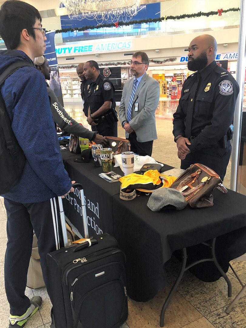 CBPSoutheast's tweet photo. Today at @ATLairport @CBP Officers and Trade Specialist met with travelers to discuss and highlight “The Truth Behind Counterfeits” https://t.co/eyVWJEPCOs