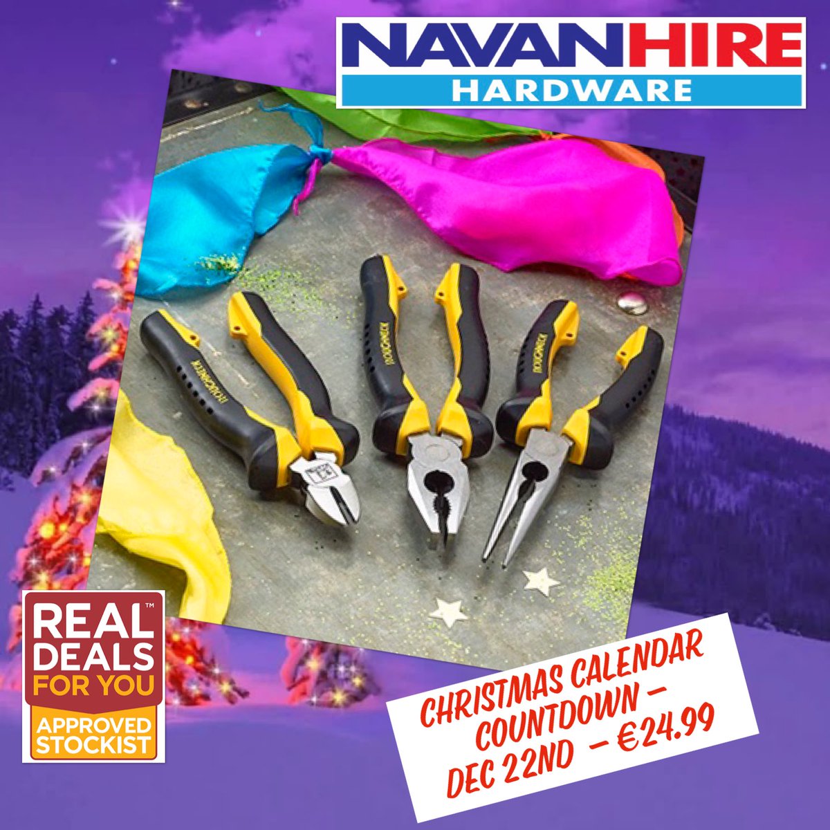 NavanHire's tweet photo. As we are finishing up for the Christmas Season this Friday .. for the next few days we are going to do #double #deals for our #CHRISTMAS Calendar countdown, which are available InStore any day this week ! @Real_Deals4You - find the first 4 #magicoffers below! https://t.co/6ytU8mWahQ