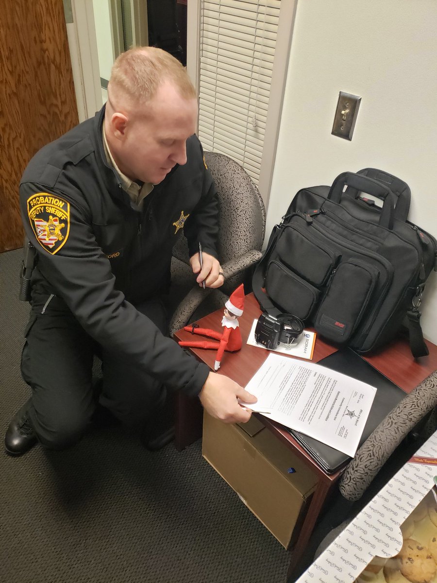 butlersheriff's tweet photo. The Verdict is in for Elf on the Shelf!! It's House Arrest with the Stipulation of an Ankle Monitor And Community Service!! https://t.co/qXGxqFD3fX