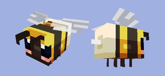 DinowCookie's tweet photo. @PlanetMinecraft's PMCskin3D now allows you to create #Minecraft mob-skins too! 😁 One of the first things I made with it, is this #cute #bumble #bee. 🐝 https://t.co/lcZvK5fHYr