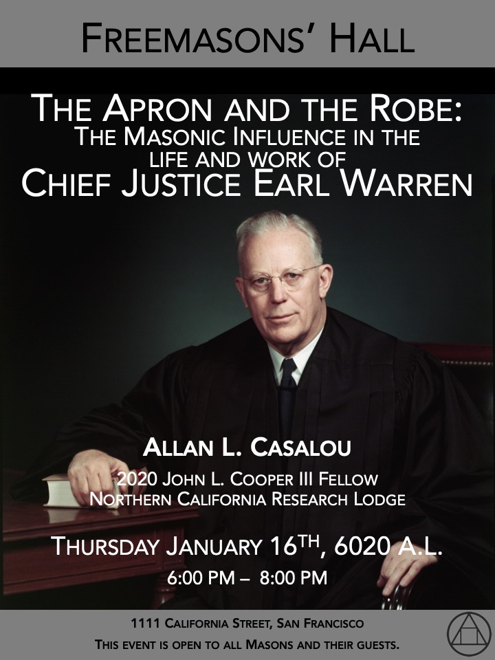 researchlodge's tweet image. We are proud to announce our 2020 John L. Cooper III Fellow, Bro. @allancasalou who will deliver his Fellowship address on Thursday January 16, 2020 at 6:00 PM in Freemasons' Hall. RSVP here paperlesspost.com/go/2XMw1RWsKGq…