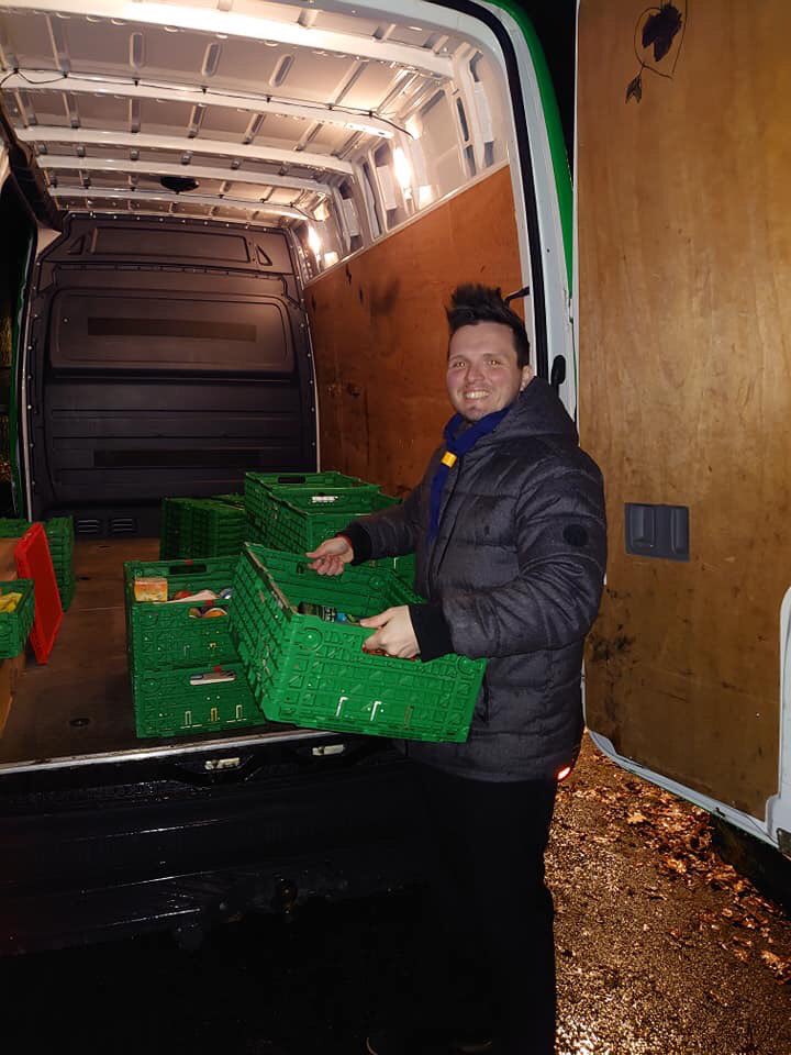 1stOxshott's tweet photo. Very proud tonight handing about 80kg donations from @1stOxshott Cubs to @FoodbankCobham Very humble to help the ¾ of tonne of food being donated this week in the local area ready for Christmas and winter. Well done cubs! #communityimpact @surreyscouts @BearGrylls #scoutingproud https://t.co/vzwgiTQqao