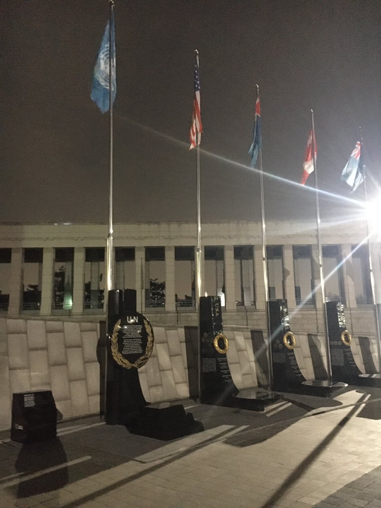 CoffeyBean60's tweet photo. The last thing we did in Seoul was visit the Korean War memorial. It’s been a phenomenal trip thank you to crowdfunding from the Baylor torch page for helping make it a reality #iresBaylor https://t.co/9g4eyAToBK