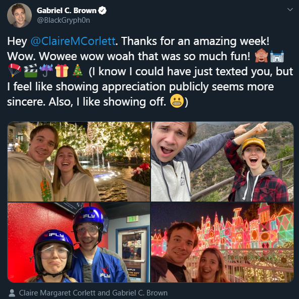 Oh, did you not know they were dating now? You'd be forgiven for not knowing about it...neither of them have actually talked about it much (y'know, because of the obvious implications)There have been small hints though. And Claire's recent meltdown on twitter confirms it.