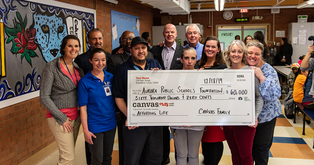 canvasfamily's tweet photo. Student lunch debt NO MORE! Today we pledged $60,000 to erase 18 Aurora Public Schools debt, impacting 1,437 deserving kiddos &amp; their families! We hope this contribution helps more Coloradans #AffordLife &amp; appreciate Superintendent Rico Munn for partnership. #AllHeartAllTheTime https://t.co/LtrJbBQGN4