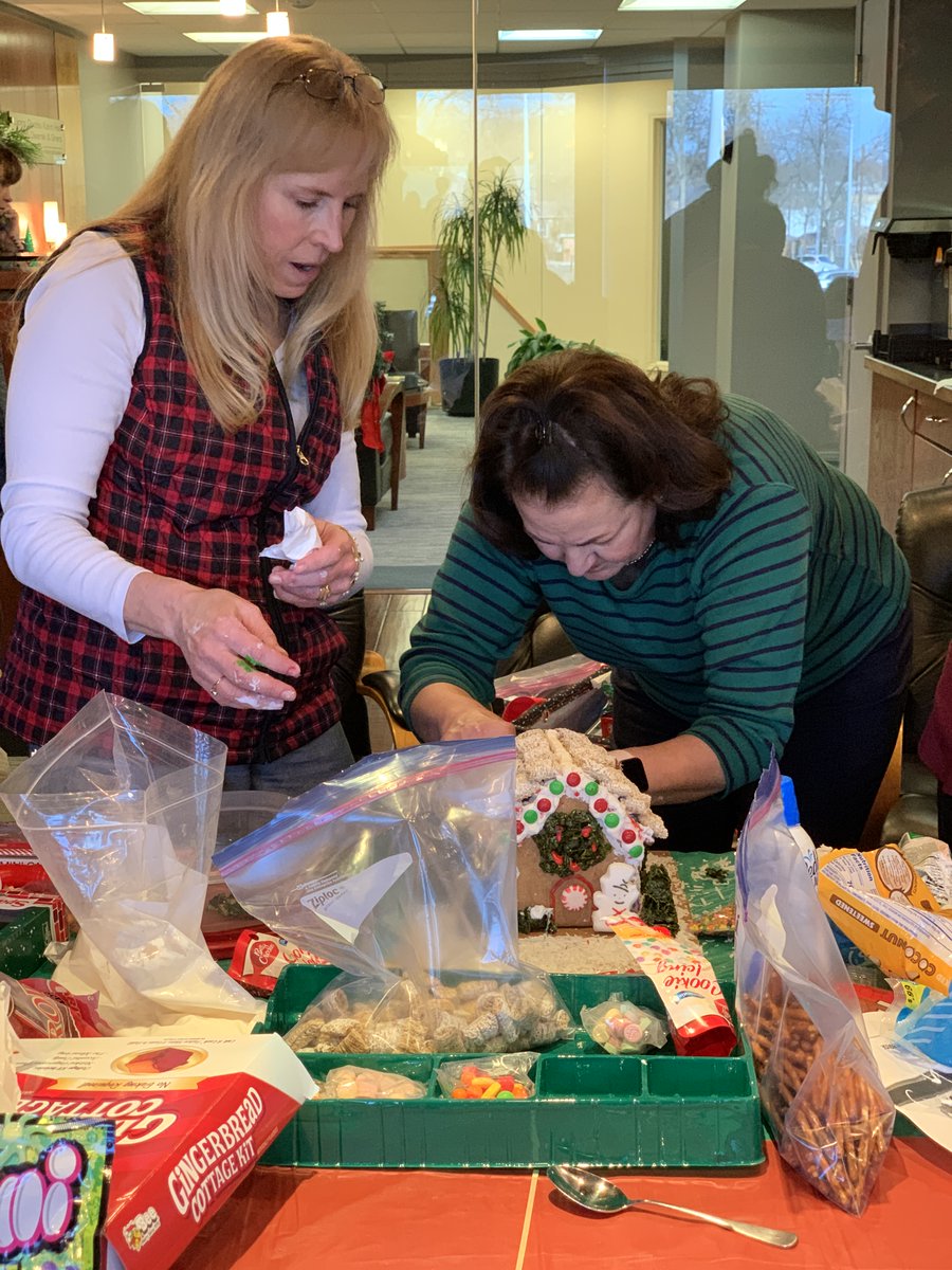 LyonsGaddis's tweet photo. We had a little holiday fun today at Lyons Gaddis, building gingerbread houses.  All had fun! https://t.co/VGa6ajGpTX