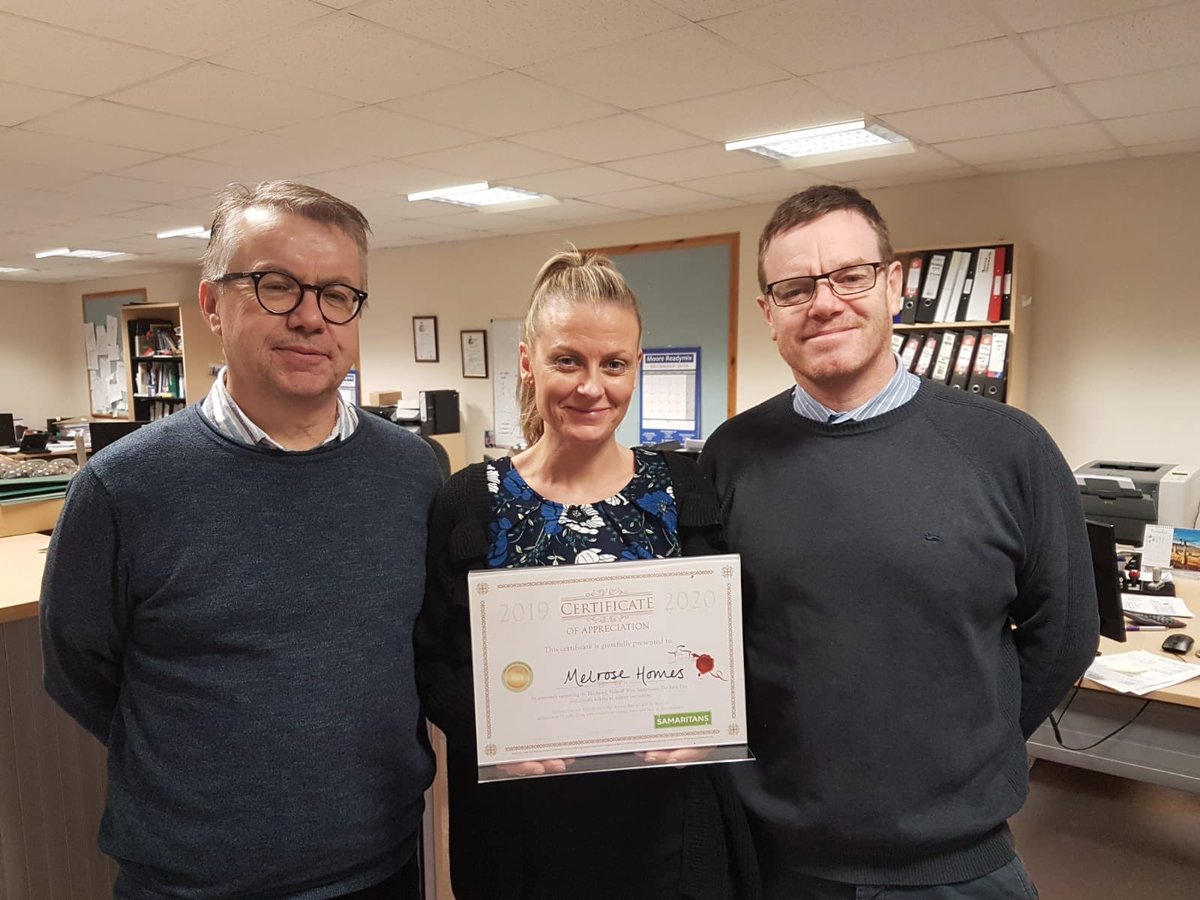 Melrose Construction Ltd delighted to sponsor ⁦<a href="/samaritans/">Samaritans</a>⁩ this Christmas