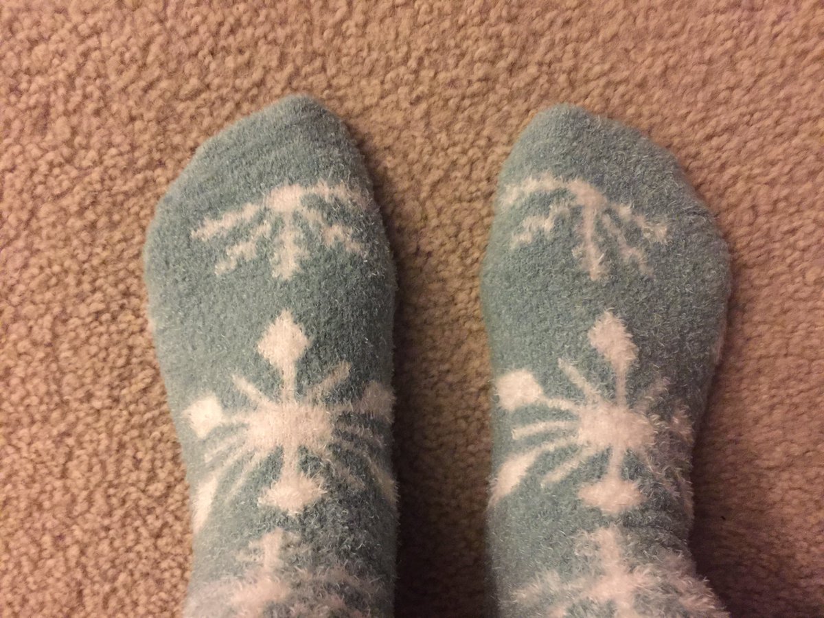 MitsdarfferD76's tweet photo. The Diamond Lake staff had a cozy sock exchange today.  My feet are so  warm and cozy thanks to                  Mrs. Rastrelli😀. I am so blessed to work with such wonderful staff members. #D76Diamonds https://t.co/hMlGPDxKL6