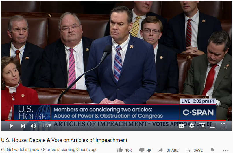 camcrw's tweet photo. Great speech from @RussFulcher. 🙄 Used his minute to "list all of the president's crimes" and just stood there silently, looking silly. Much cringe. #ImpeachmentVote
https://t.co/2mw5VUvU0L https://t.co/DQDnkFriCx