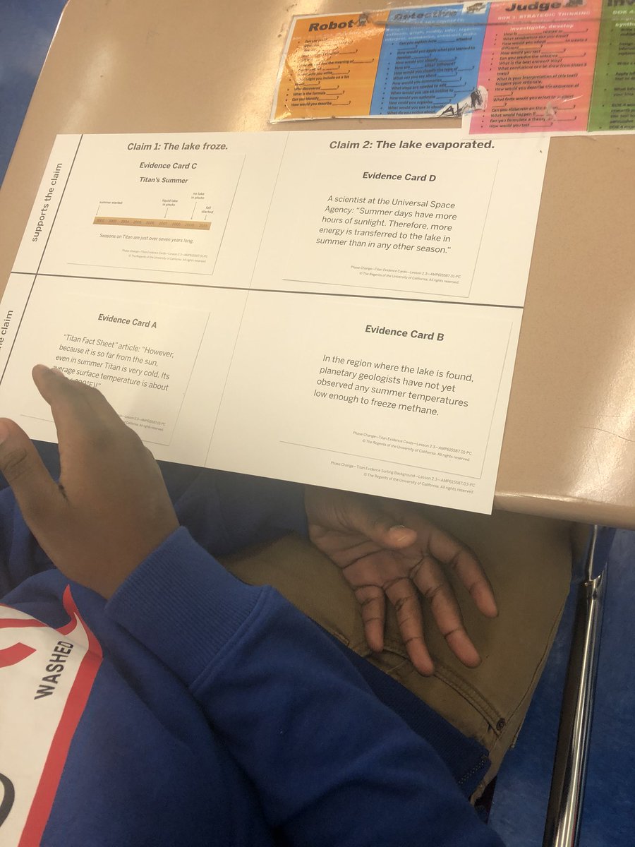 gdixon82's tweet photo. @MiddleSchool35  Our Scientists using Unit 3 Phase Change In Challenging CER strategizing discussions. https://t.co/8aWTMpccAQ