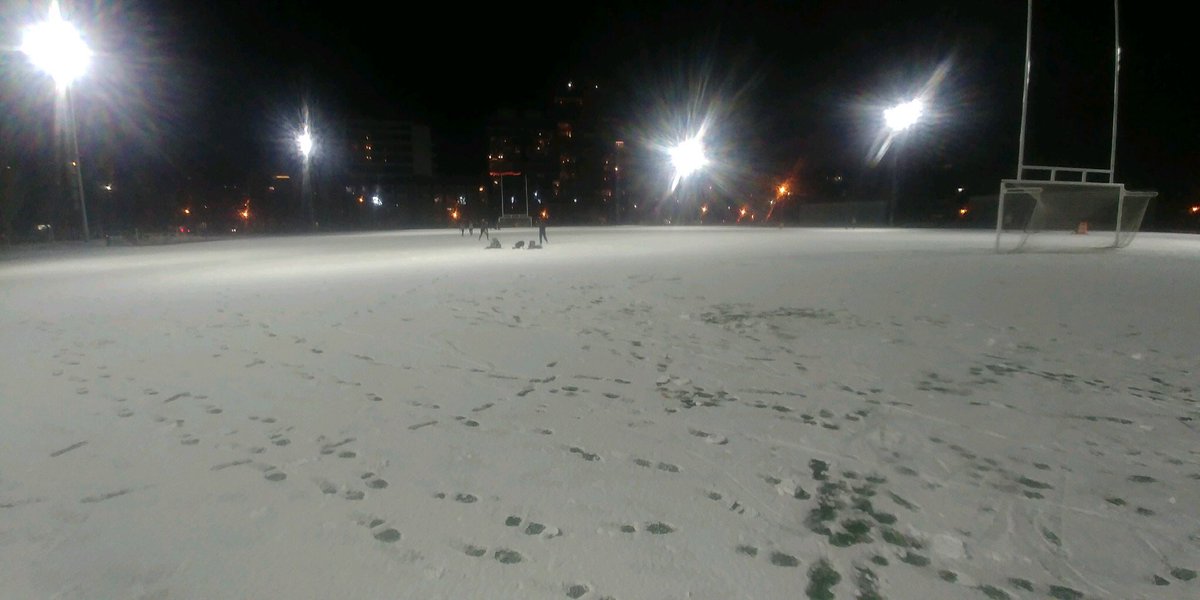 Games tonight are off due to snow on fields. Pic attached taken at 6:30pm