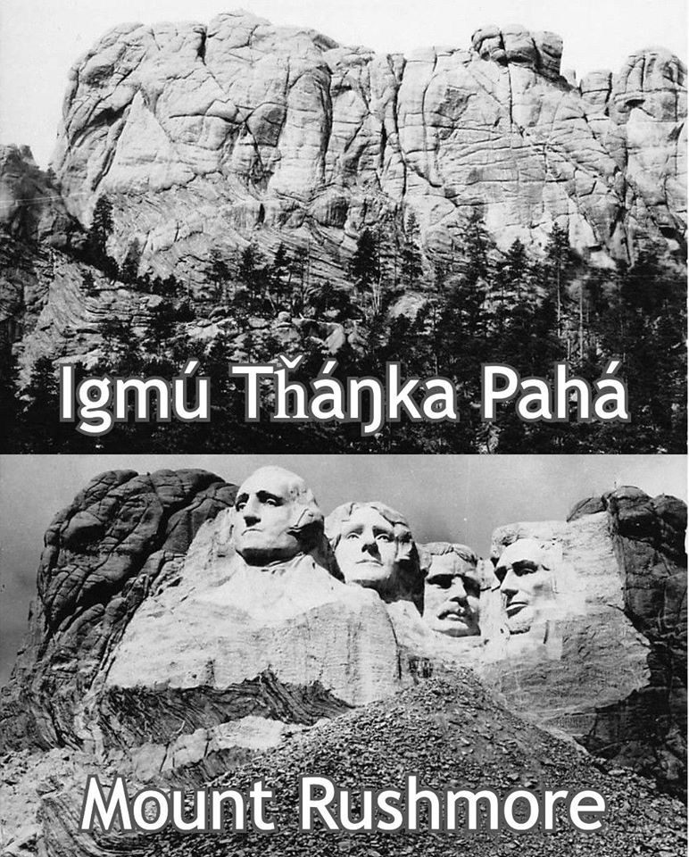 To the Lakota, it is known as Igmú Tȟáŋka Pahá 'Cougar Mountain' and Tȟuŋkášila Šákpe 'Six Grandfathers,' referring to the earth, the sky, and the four directions. #RenameReclaimDecolonize