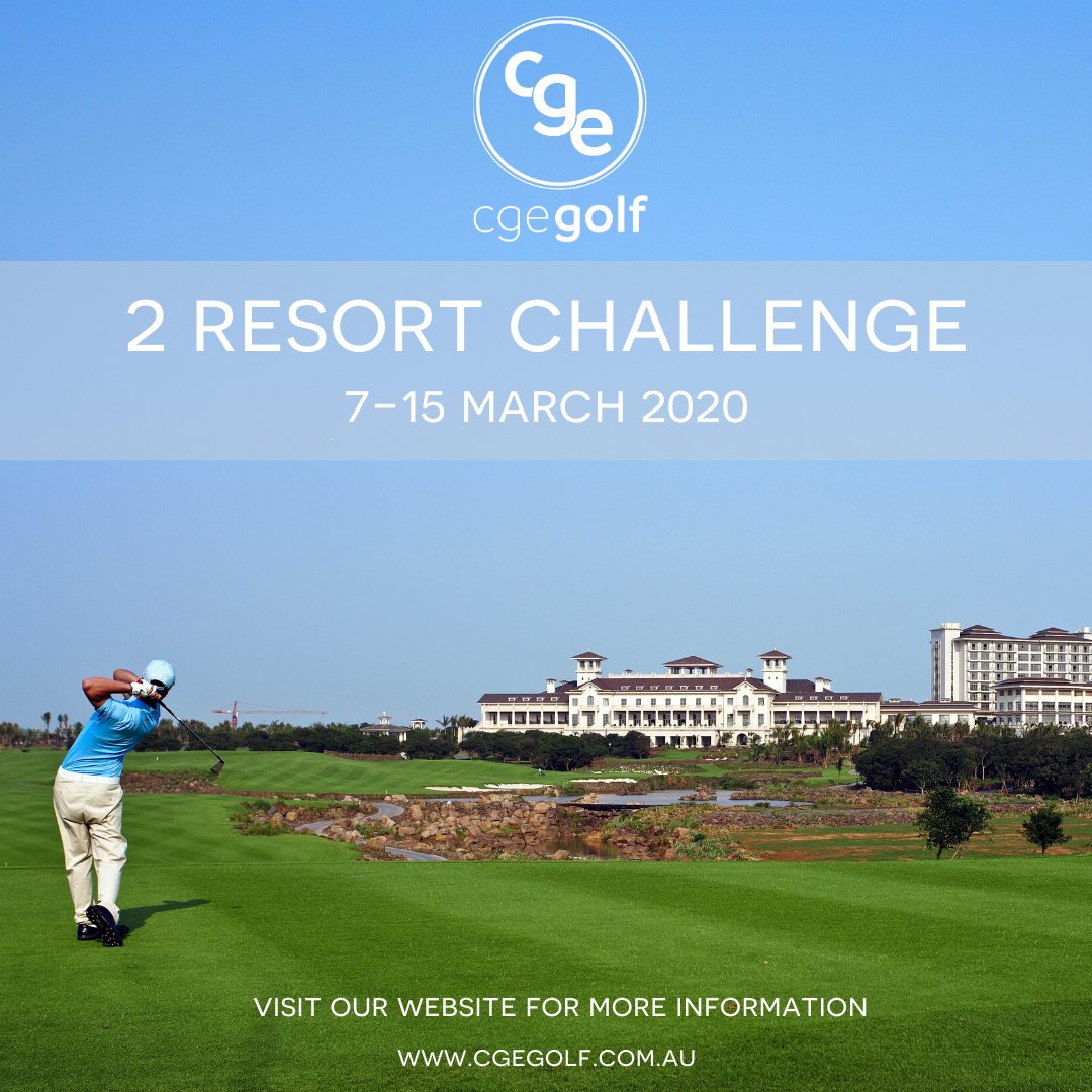 Pick your partner and join us for an outstanding 9 day golf event on the tropical island of Hainan Island China, with its World class courses, staying in5 star resorts. 
For more details, contact us on 1300 CGEGOLF or play@cgegolf.com.au

#cgegolf #golftravel #golf #pga #2020
