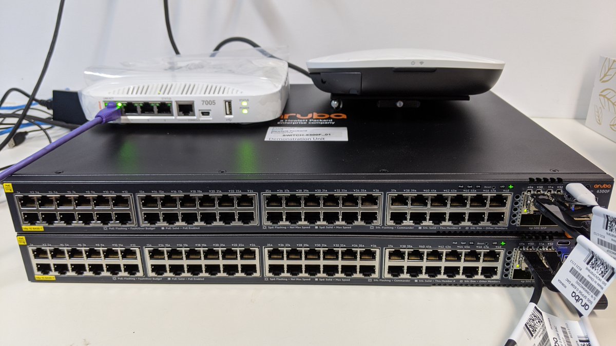 _rwl's tweet photo. Woohoo! Spent today with a customer setting up the 6300F demo switches with VSF using 50Gb DACs. Easy as! And they loved the mobile app for bluetooth access to the switches.
#SwitchForward @ArubaAPAC https://t.co/bq82KBYEH9