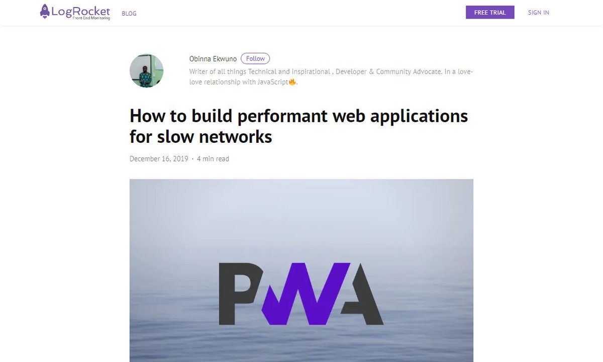 Devcide1's tweet image. How to build performant web applications for slow networks
#app #appshell #users #cache #way #development
via blog.logrocket.com
☛ amp.gs/iDcE