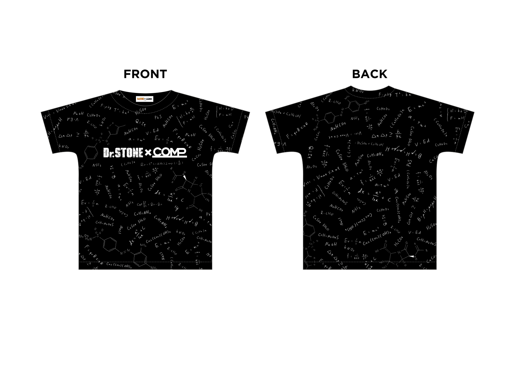 Dr.STONE×COMPコラボ限定オリジナル数式Tシャツ Dr.STONE×COMPコラボ限定オリジナル数式Tシャツ アベイル『ドクター