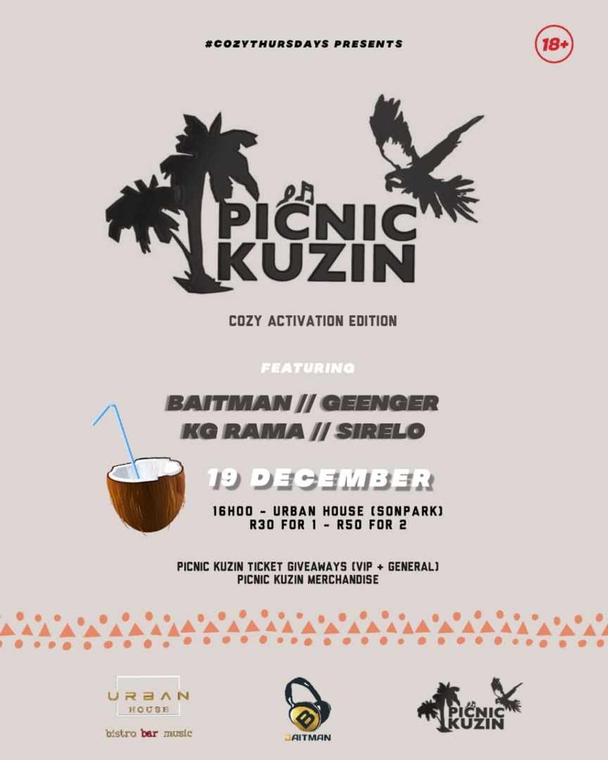 thuli_steven's tweet photo. #CozyThursday presents the Picnic Kuzin Cozy Activation.  We at Urban House today SonPark Mbombela🤾🏼‍♂️.  

Let’s get Cozy the Kuzin way ✨

See y’all later 📍👊🏽. https://t.co/gy7kW02OWz