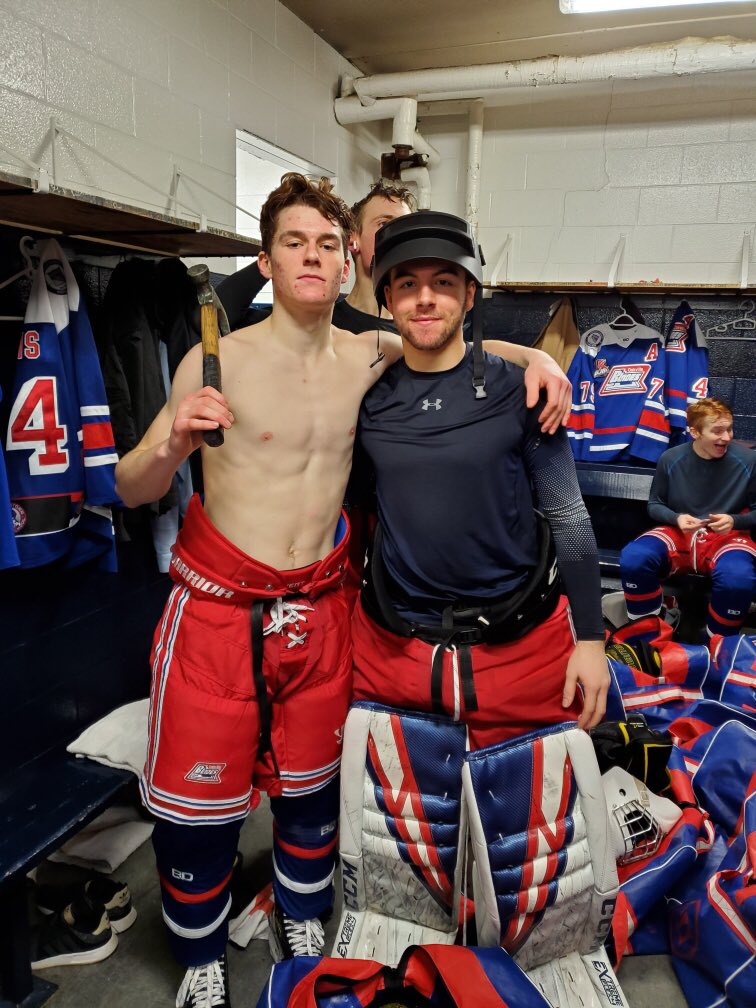 OakvilleBlades's tweet photo. Fresh off his silver medal at the @HC_WJAC in BC, Blades forward @rohara9 scored two goals and added two assists, as he earned the #TrueGrit honours!

Blades rookie goalie @_AdamHarris, made huge saves, leading his team to a victory with 29 saves, earning #GameChanger honours! https://t.co/gE25TsIZFA