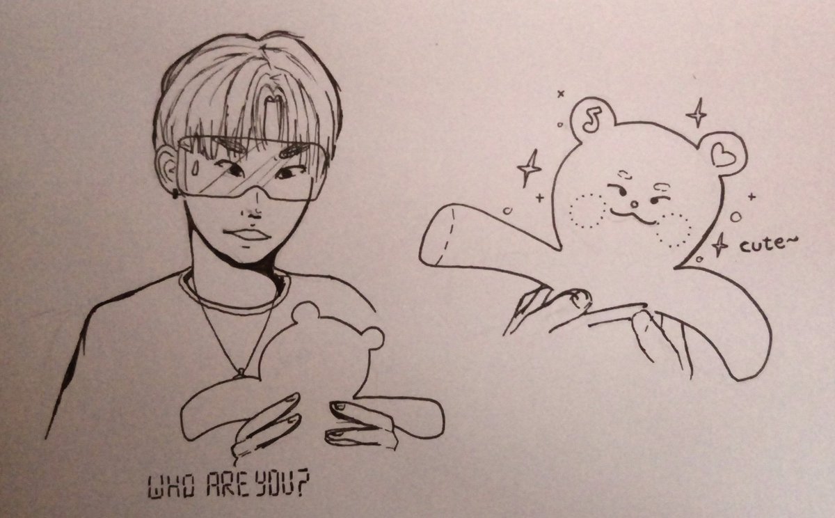 Melt_ing__'s tweet photo. This idea has been on my mind since Soonnotold found the teddy bear 🐻

Please ignore the hands, I still have to practice those a  l o t

#SVTSimulationNight 
@pledis_17 https://t.co/qWDvqFVwns