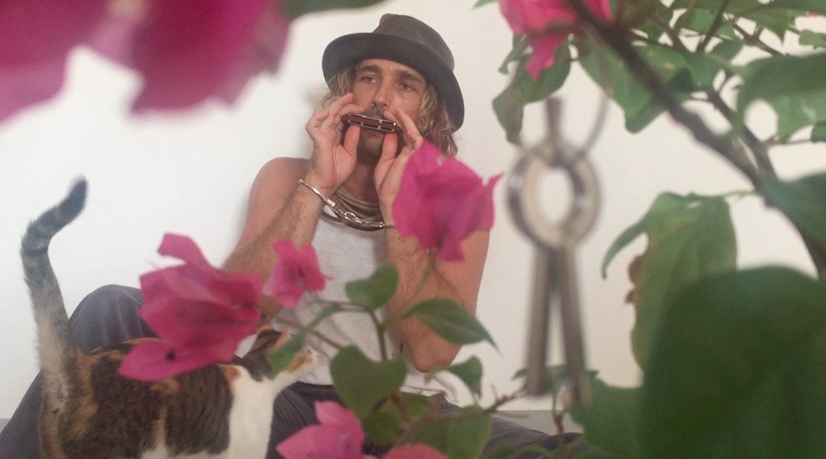 kingdogthecatz's tweet photo. Handcuffed to the Harmonica.. A still shot from a music video we will release in 2020. https://t.co/eXq8WnfLoe