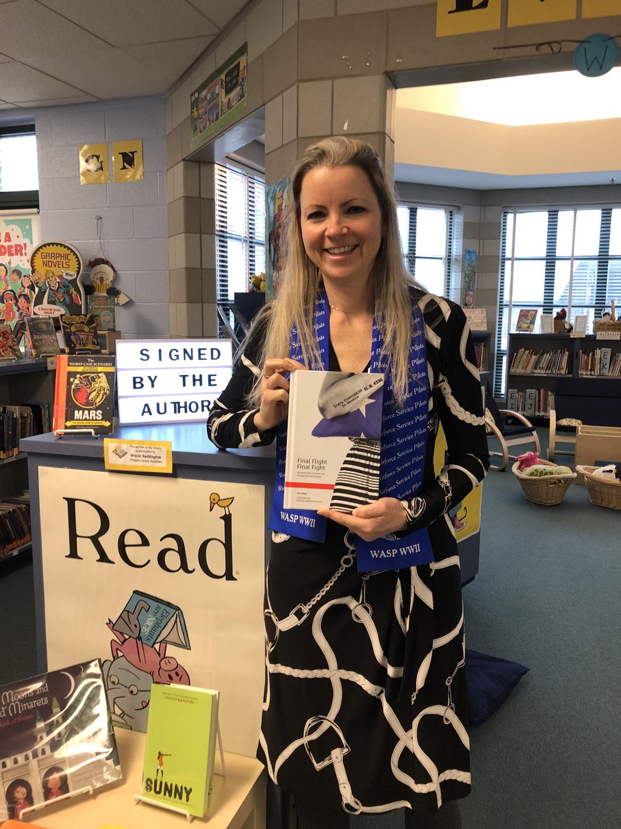Tlp99051's tweet photo. Thank you @millerlawmd for educating the 5th graders of CES about the WASP and changing a law. @cheetahsread #finalflightfinalfight https://t.co/EcG1OQuuT5