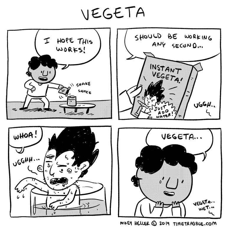 i drew a comic about Vegeta 