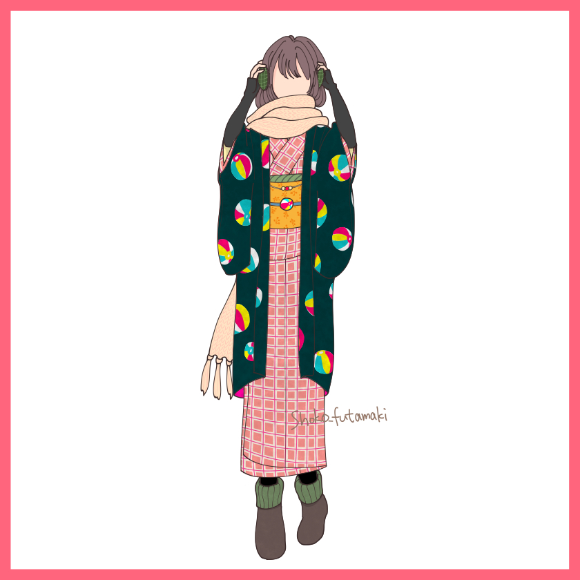 二巻 祥子 紙風船の羽織 紙風船の羽織を中心に 着物の冬コーデを描きました 紙風船の羽織 帯留めもお揃い 着物はピンクのチェック 耳当てとブーツは同系色で 着物 Kimono 着物コーデ 着物コーディネート 和 和服 女の子 Girl イラスト 二巻 祥子 紙風船の羽織 紙風船の羽織を中心に 着物の冬コーデを描きました 紙風船の羽織 帯留めもお揃い 着物はピンクのチェック 耳当てとブーツは同系色で 着物 Kimono 着物コーデ 着物コーディネート 和 和服 女の子 Girl イラスト