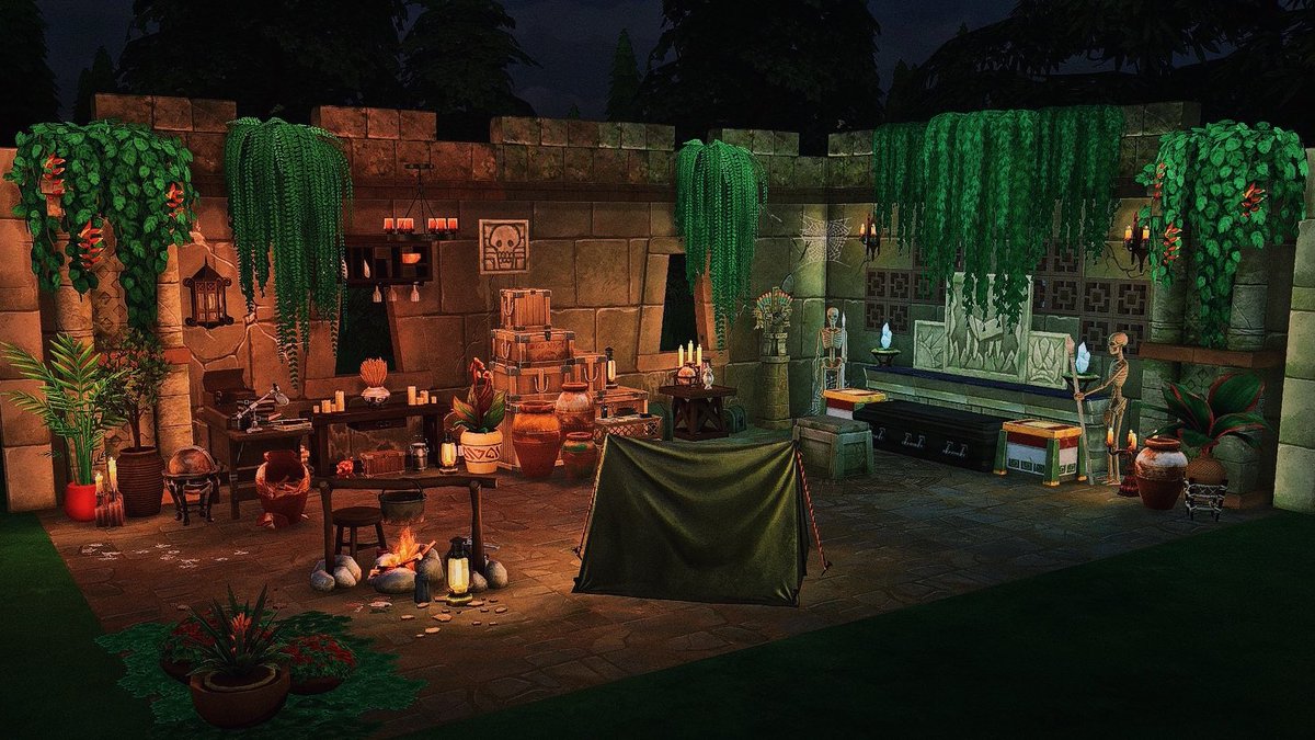 littlestbuilds's tweet photo. Selvadorada 🌿🍃🤍

Jungle adventure appreciation build! 

Would you set up a tent here? Treasure awaits 👑💚

Download here ⬇️
https://t.co/w2uu2xkvhl

#Sims4 #TheSims #ShowUsYourBuilds https://t.co/cO6hP4oQbc