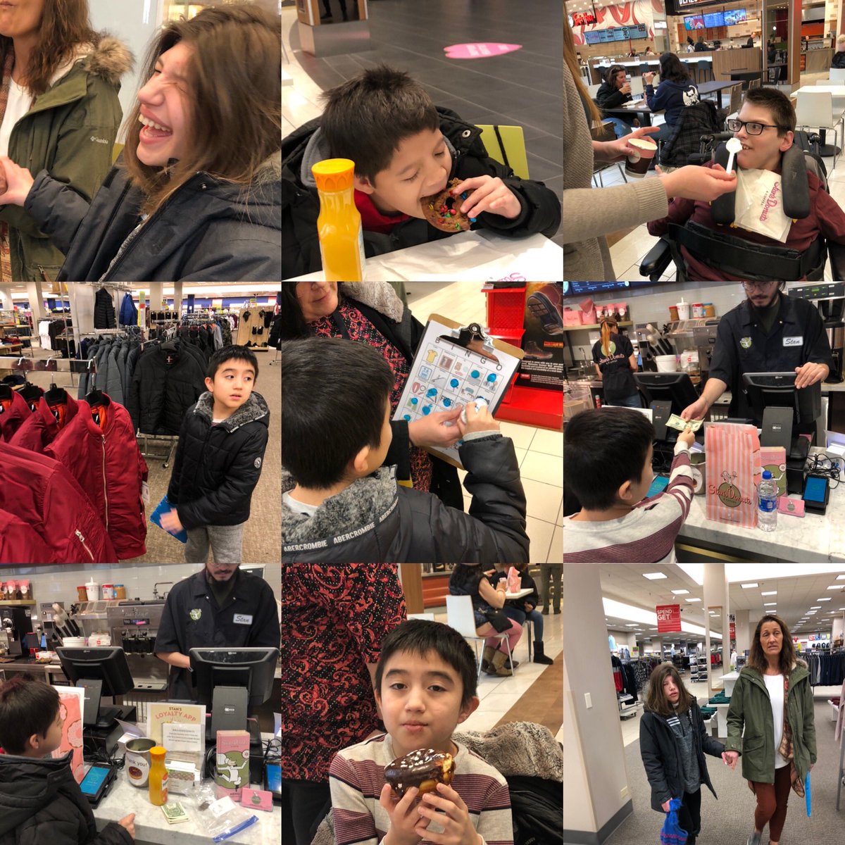 mslynchmac's tweet photo. Students played holiday shopping bingo while navigating Woodfield Mall, then they went to the food court and purchased a food item and ate with friends! Such an amazing community trip around the holidays! @D23MacArthur #communitybasededucation https://t.co/CyF7qESME2