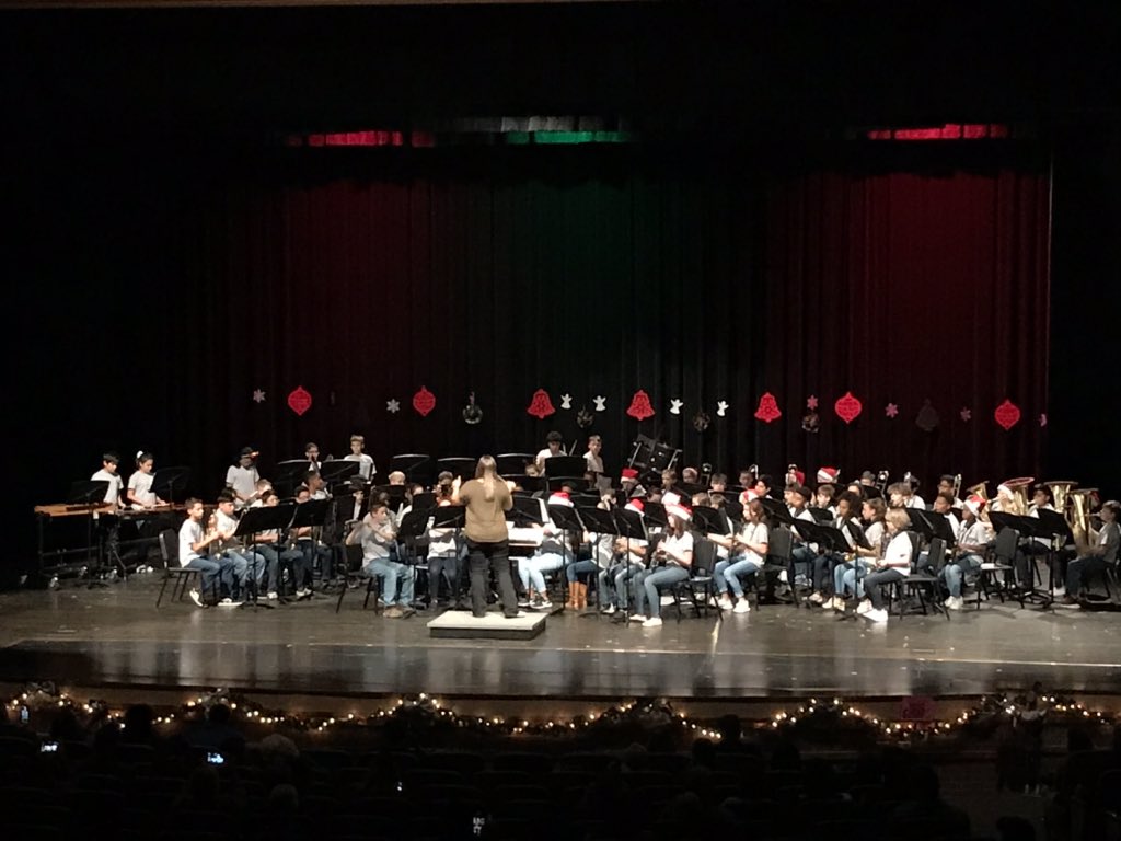 Schlather Intermediate Band and Orchestra sounding great (and looking festive)! <a href="/SchlatherPTC/">Schlather PTC</a>