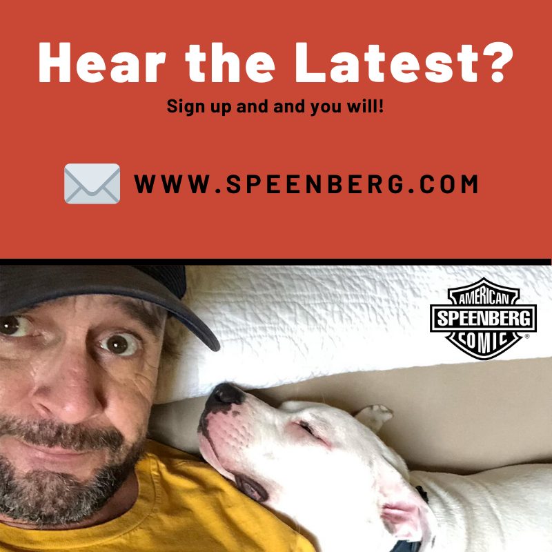 Speenberg's tweet photo. Be the first to know the good stuff. Join the mailing list! https://t.co/7SAEBQ2giF #Speenberg #TheBigWheelBrigade #funny #cleancomedy #standupcomedy #cleanstandupcomedy #drybar #laughs #laughswithspeenberg #comedianlife #comedyposts #funnyvideos #funnydog #funnystuff https://t.co/aOD8Mafrgh