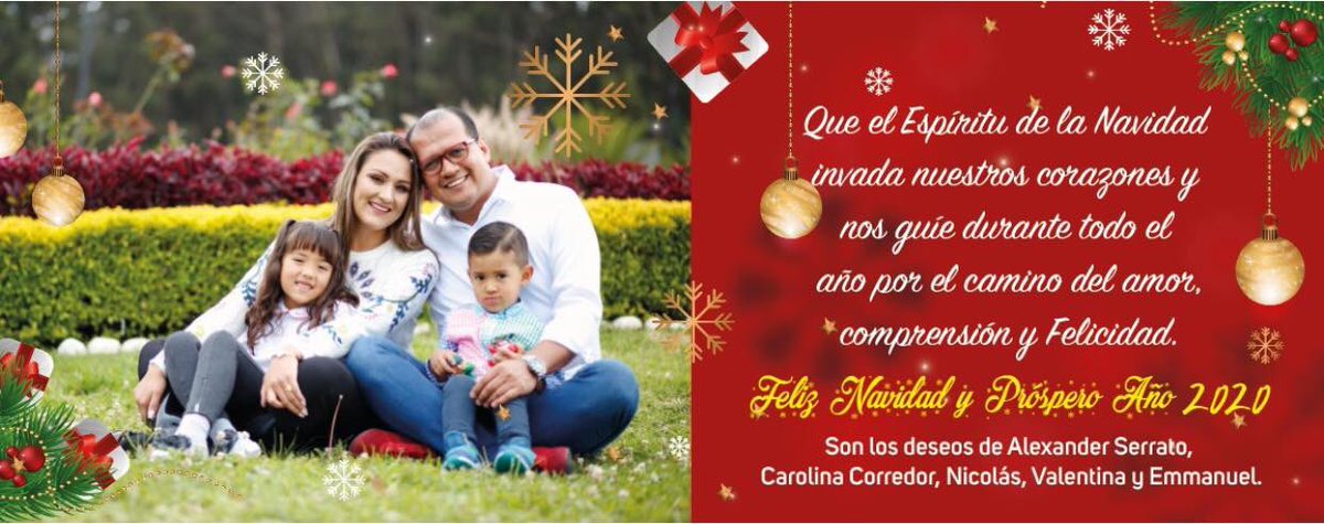 primero_en's tweet photo. #PrimeroEnPolítica “Que estas fechas tan especiales sean la oportunidad para agradecer a Dios por la mayor bendición que nos ha dado: nuestra familia. Feliz Navidad y Próspero 2020 para todos los boyacenses”: diputado electo Alexander Serrato Fonseca https://t.co/5fc0DA0I6y