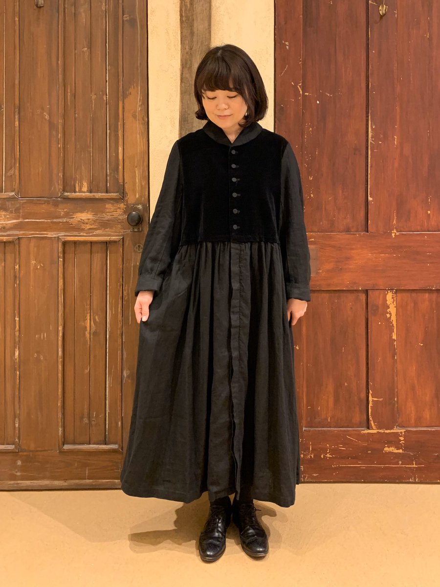 18aw】nest Robe コットンベルベット×リネンジャケット